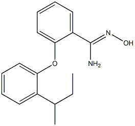 2-[2-(butan-2-yl)phenoxy]-N'-hydroxybenzene-1-carboximidamide Structure