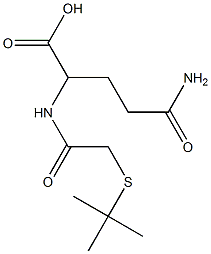 2-[2-(tert-butylsulfanyl)acetamido]-4-carbamoylbutanoic acid Structure