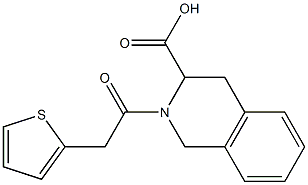 2-[2-(thiophen-2-yl)acetyl]-1,2,3,4-tetrahydroisoquinoline-3-carboxylic acid 구조식 이미지