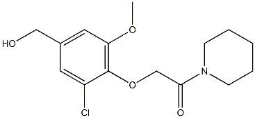 2-[2-chloro-4-(hydroxymethyl)-6-methoxyphenoxy]-1-(piperidin-1-yl)ethan-1-one Structure