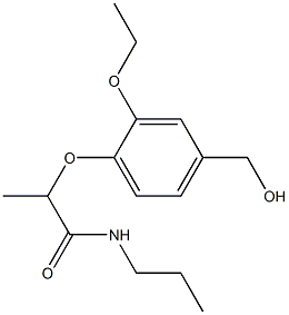 2-[2-ethoxy-4-(hydroxymethyl)phenoxy]-N-propylpropanamide Structure