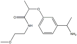 2-[3-(1-aminoethyl)phenoxy]-N-(2-methoxyethyl)propanamide 구조식 이미지