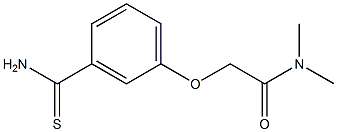2-[3-(aminocarbonothioyl)phenoxy]-N,N-dimethylacetamide 구조식 이미지