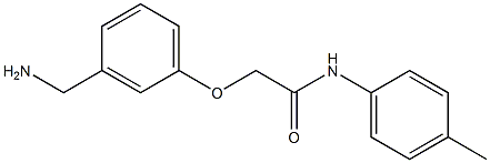 2-[3-(aminomethyl)phenoxy]-N-(4-methylphenyl)acetamide 구조식 이미지