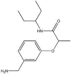 2-[3-(aminomethyl)phenoxy]-N-(pentan-3-yl)propanamide Structure