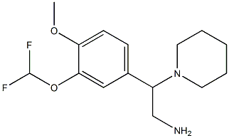 2-[3-(difluoromethoxy)-4-methoxyphenyl]-2-(piperidin-1-yl)ethan-1-amine Structure