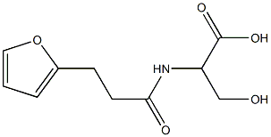 2-[3-(furan-2-yl)propanamido]-3-hydroxypropanoic acid Structure