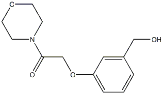 2-[3-(hydroxymethyl)phenoxy]-1-(morpholin-4-yl)ethan-1-one 구조식 이미지