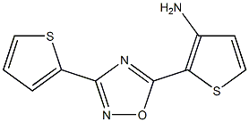 2-[3-(thiophen-2-yl)-1,2,4-oxadiazol-5-yl]thiophen-3-amine 구조식 이미지