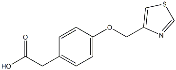 2-[4-(1,3-thiazol-4-ylmethoxy)phenyl]acetic acid Structure