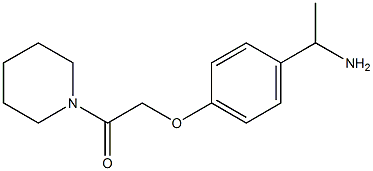 2-[4-(1-aminoethyl)phenoxy]-1-(piperidin-1-yl)ethan-1-one 구조식 이미지