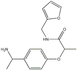 2-[4-(1-aminoethyl)phenoxy]-N-(furan-2-ylmethyl)propanamide 구조식 이미지