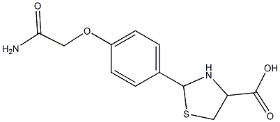 2-[4-(2-amino-2-oxoethoxy)phenyl]-1,3-thiazolidine-4-carboxylic acid 구조식 이미지