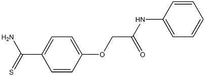 2-[4-(aminocarbonothioyl)phenoxy]-N-phenylacetamide Structure