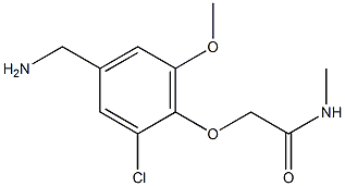 2-[4-(aminomethyl)-2-chloro-6-methoxyphenoxy]-N-methylacetamide Structure