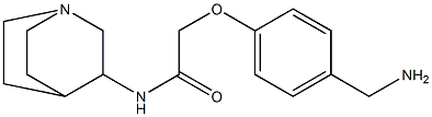 2-[4-(aminomethyl)phenoxy]-N-1-azabicyclo[2.2.2]oct-3-ylacetamide 구조식 이미지