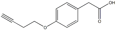 2-[4-(but-3-yn-1-yloxy)phenyl]acetic acid Structure