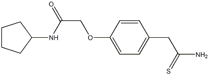 2-[4-(carbamothioylmethyl)phenoxy]-N-cyclopentylacetamide Structure