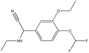 2-[4-(difluoromethoxy)-3-ethoxyphenyl]-2-(ethylamino)acetonitrile 구조식 이미지