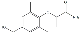 2-[4-(hydroxymethyl)-2,6-dimethylphenoxy]propanamide Structure