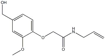 2-[4-(hydroxymethyl)-2-methoxyphenoxy]-N-(prop-2-en-1-yl)acetamide 구조식 이미지