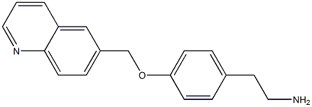 2-[4-(quinolin-6-ylmethoxy)phenyl]ethan-1-amine 구조식 이미지