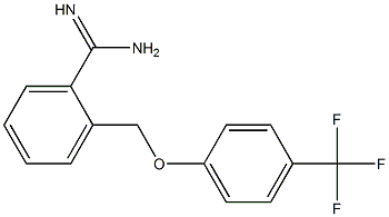 2-[4-(trifluoromethyl)phenoxymethyl]benzene-1-carboximidamide Structure