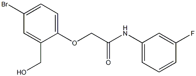 2-[4-bromo-2-(hydroxymethyl)phenoxy]-N-(3-fluorophenyl)acetamide 구조식 이미지