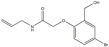 2-[4-bromo-2-(hydroxymethyl)phenoxy]-N-(prop-2-en-1-yl)acetamide 구조식 이미지