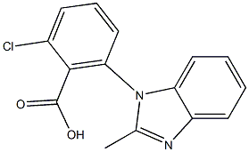 2-chloro-6-(2-methyl-1H-1,3-benzodiazol-1-yl)benzoic acid 구조식 이미지