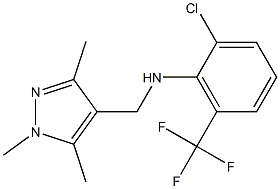 2-chloro-6-(trifluoromethyl)-N-[(1,3,5-trimethyl-1H-pyrazol-4-yl)methyl]aniline Structure