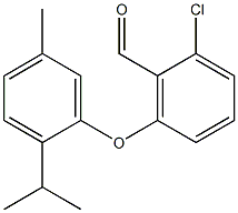 2-chloro-6-[5-methyl-2-(propan-2-yl)phenoxy]benzaldehyde 구조식 이미지