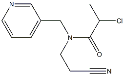 2-chloro-N-(2-cyanoethyl)-N-(pyridin-3-ylmethyl)propanamide Structure