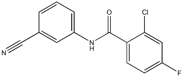 2-chloro-N-(3-cyanophenyl)-4-fluorobenzamide Structure