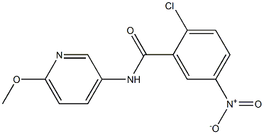2-chloro-N-(6-methoxypyridin-3-yl)-5-nitrobenzamide 구조식 이미지