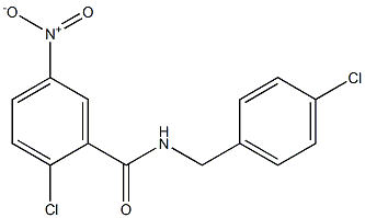 2-chloro-N-[(4-chlorophenyl)methyl]-5-nitrobenzamide 구조식 이미지