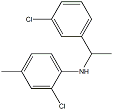 2-chloro-N-[1-(3-chlorophenyl)ethyl]-4-methylaniline Structure