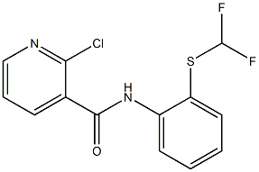 2-chloro-N-{2-[(difluoromethyl)sulfanyl]phenyl}pyridine-3-carboxamide 구조식 이미지