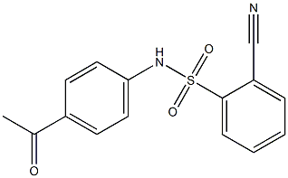 2-cyano-N-(4-acetylphenyl)benzene-1-sulfonamide 구조식 이미지