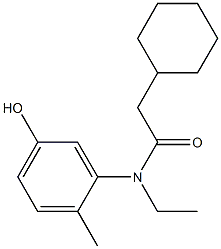 2-cyclohexyl-N-ethyl-N-(5-hydroxy-2-methylphenyl)acetamide Structure