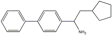 2-cyclopentyl-1-(4-phenylphenyl)ethan-1-amine 구조식 이미지