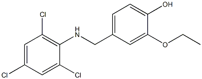 2-ethoxy-4-{[(2,4,6-trichlorophenyl)amino]methyl}phenol 구조식 이미지