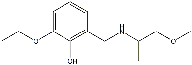 2-ethoxy-6-{[(1-methoxypropan-2-yl)amino]methyl}phenol 구조식 이미지