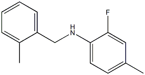 2-fluoro-4-methyl-N-[(2-methylphenyl)methyl]aniline Structure