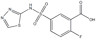 2-fluoro-5-(1,3,4-thiadiazol-2-ylsulfamoyl)benzoic acid 구조식 이미지