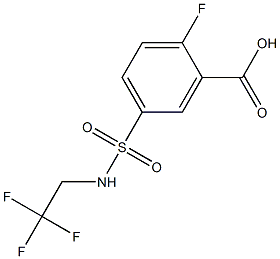 2-fluoro-5-[(2,2,2-trifluoroethyl)sulfamoyl]benzoic acid Structure