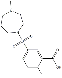 2-fluoro-5-[(4-methyl-1,4-diazepane-1-)sulfonyl]benzoic acid Structure