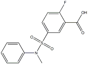 2-fluoro-5-[methyl(phenyl)sulfamoyl]benzoic acid 구조식 이미지