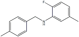 2-fluoro-5-methyl-N-[(4-methylphenyl)methyl]aniline 구조식 이미지