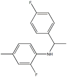 2-fluoro-N-[1-(4-fluorophenyl)ethyl]-4-methylaniline 구조식 이미지